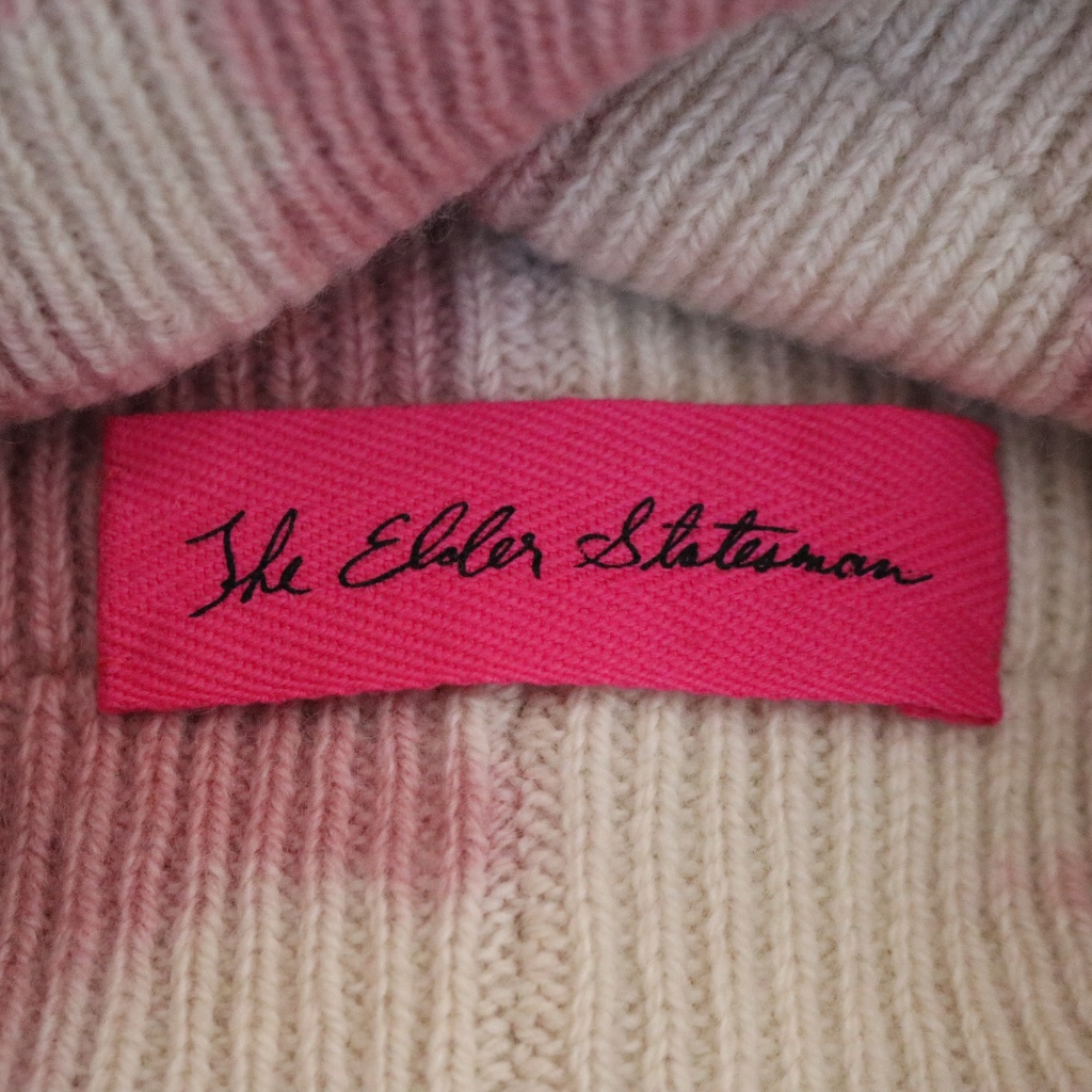 The Elder Statesman Pink And White Cashmere Knit Beanie Nwt — image 5 of 8